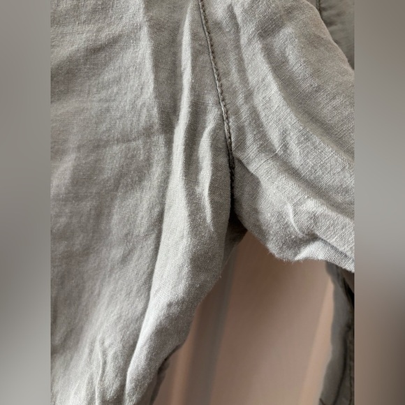 Monsoon 100% linen cargo jogger size 8 zipper and drawstring - Picture 3 of 12